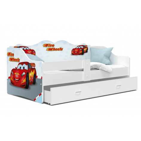 DISNEY CARS - Lit enfant Cars Flash McQueen et tiroir de rangement